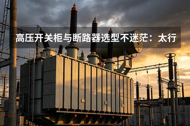 高压开关柜与断路器选型不迷茫：太行高压开关路线图