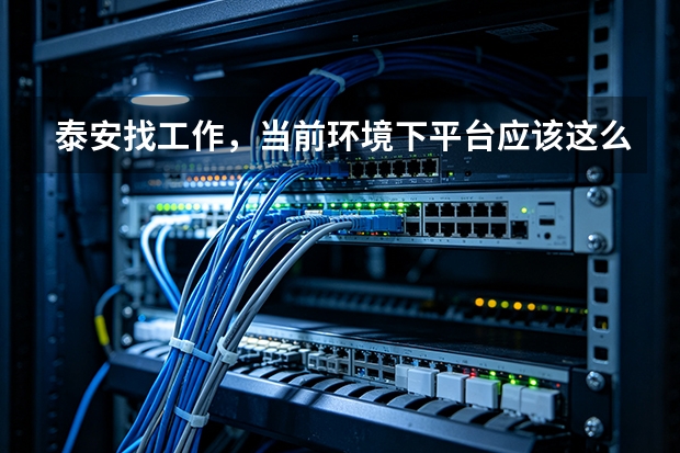 泰安找工作，当前环境下平台应该这么用